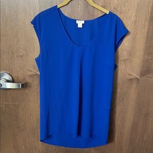 💙 J.Crew Sheer Royal Blue Sleeveless Top – Size 4, Effortlessly Chic 💙